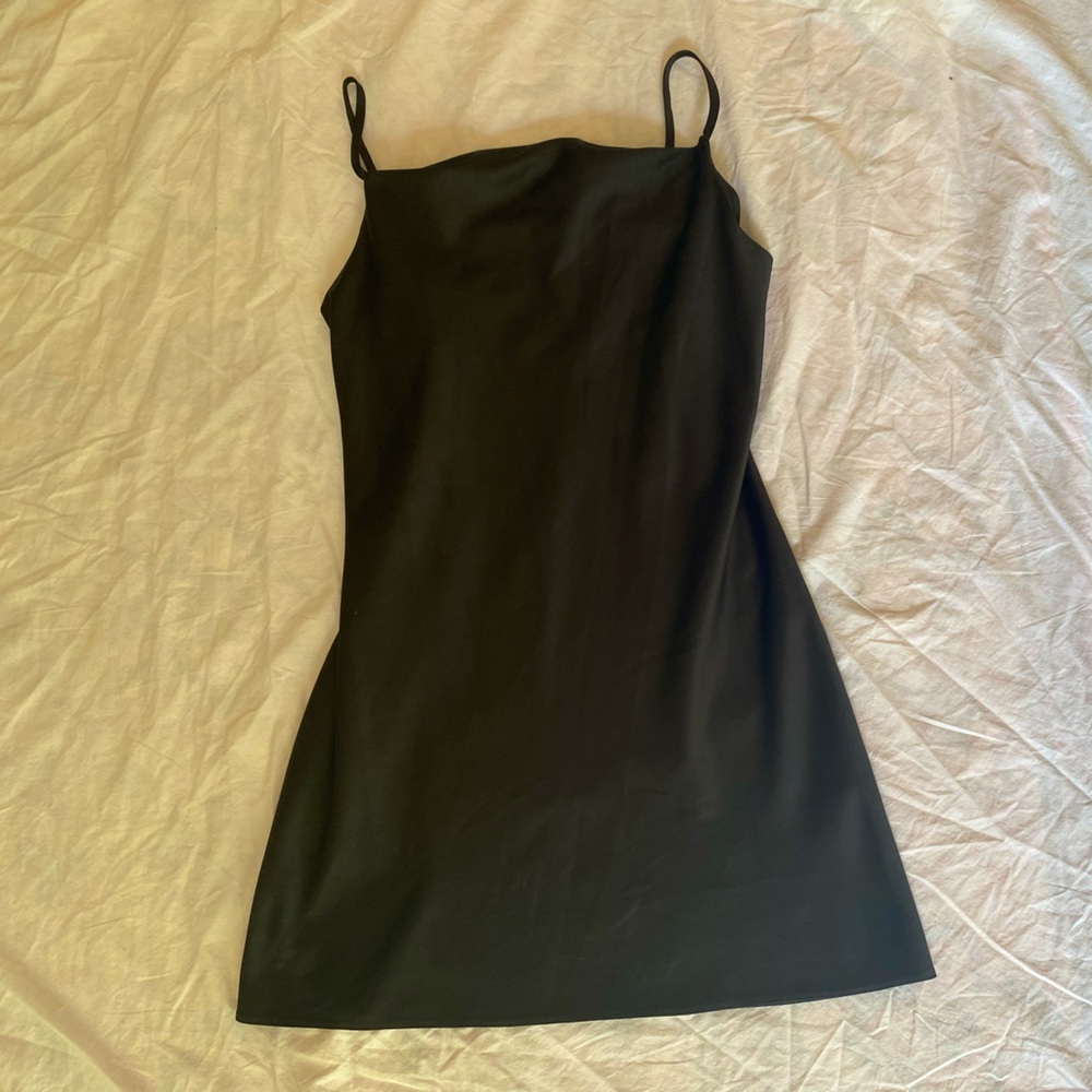 Elegant Black Mini Slip Dress- Size 4 (Small)